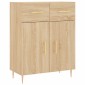 vidaXL Ντουλάπι Sonoma δρυς 69,5 x 34 x 180 εκ. από Επεξεργασμένο Ξύλο