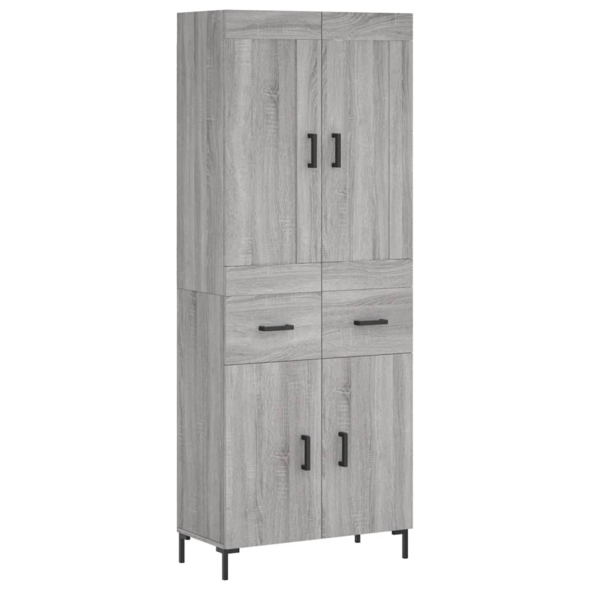 vidaXL Ντουλάπι Γκρι Sonoma 69,5 x 34 x 180 εκ. Επεξεργασμένο Ξύλο