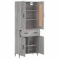 vidaXL Ντουλάπι Γκρι Sonoma 69,5 x 34 x 180 εκ. Επεξεργασμένο Ξύλο