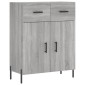 vidaXL Ντουλάπι Γκρι Sonoma 69,5 x 34 x 180 εκ. Επεξεργασμένο Ξύλο