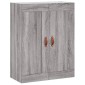 vidaXL Ντουλάπι Γκρι Sonoma 69,5 x 34 x 180 εκ. Επεξεργασμένο Ξύλο