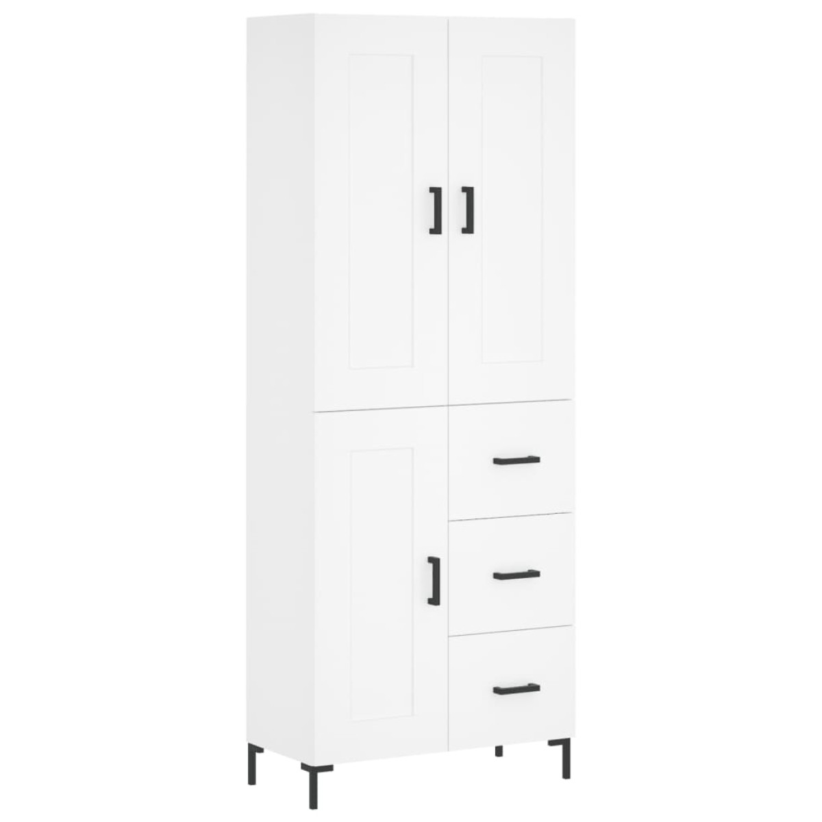 vidaXL Ντουλάπι Λευκό 69,5x34x180 εκ. από Επεξεργασμένο Ξύλο