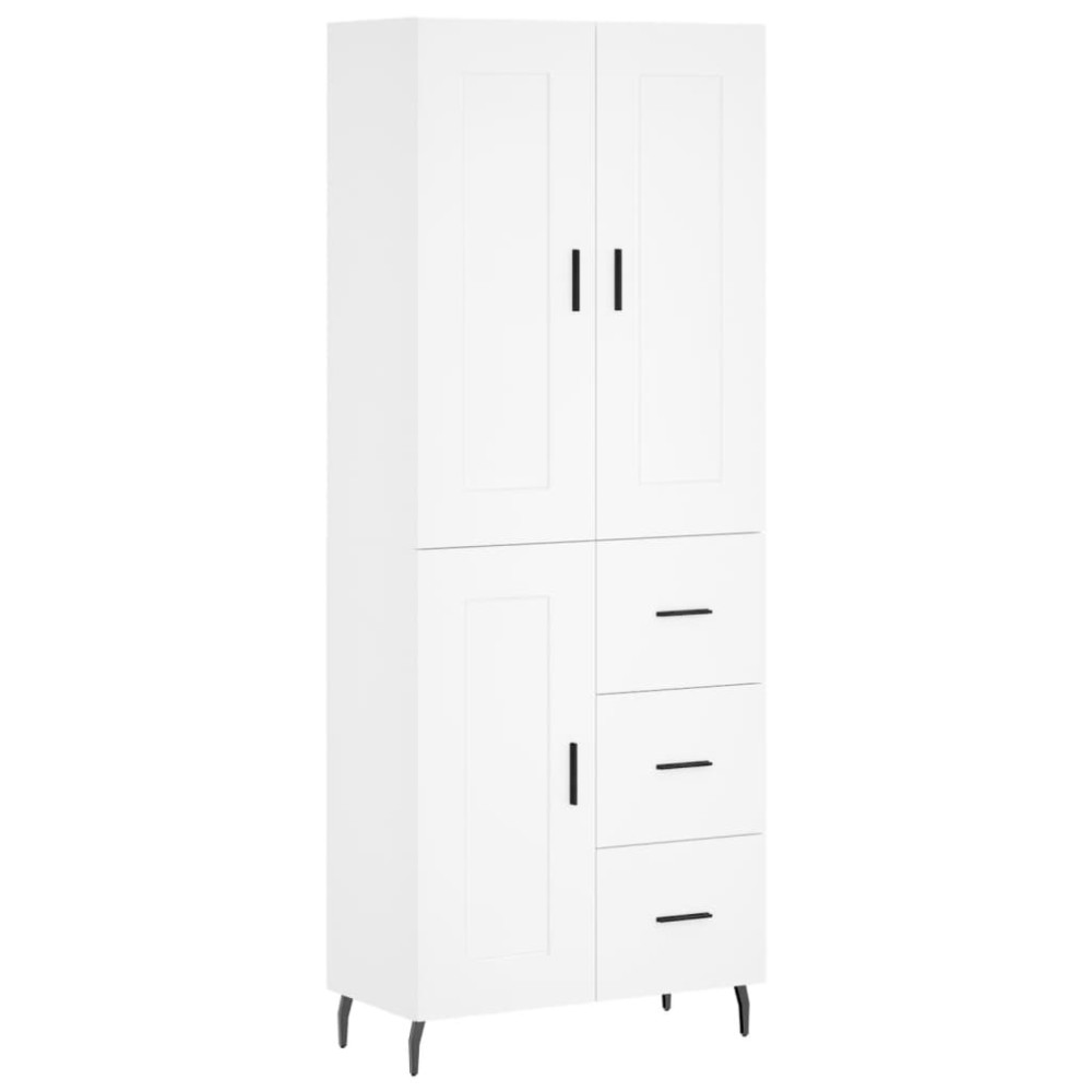 vidaXL Ντουλάπι Λευκό 69,5x34x180 εκ. από Επεξεργασμένο Ξύλο