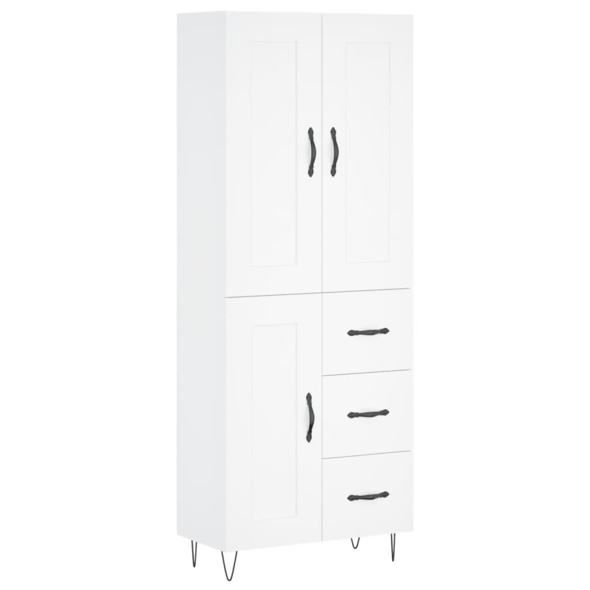 vidaXL Ντουλάπι Λευκό 69,5x34x180 εκ. από Επεξεργασμένο Ξύλο