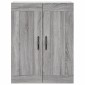 vidaXL Ντουλάπι Γκρι Sonoma 69,5 x 34 x 180 εκ. Επεξεργασμένο Ξύλο