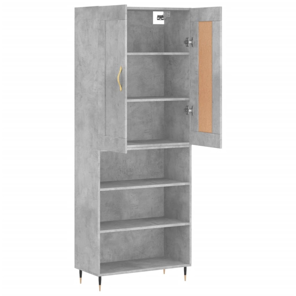 vidaXL Ντουλάπι Γκρι Σκυροδέματος 69,5x34x180 εκ. Επεξεργασμένο Ξύλο