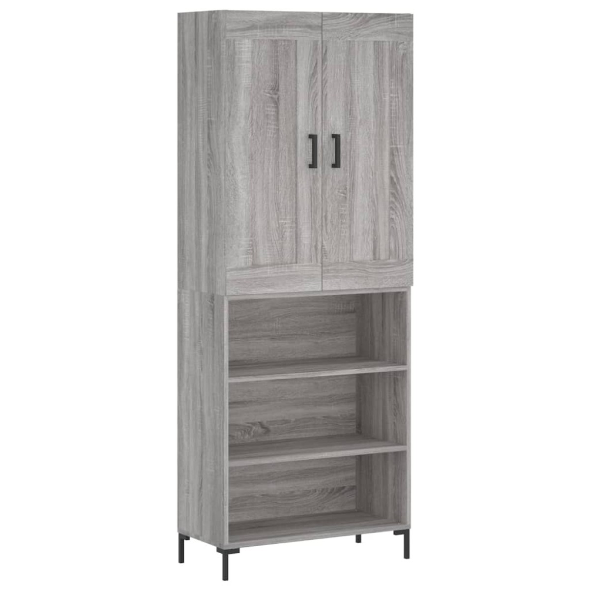 vidaXL Ντουλάπι Γκρι Sonoma 69,5 x 34 x 180 εκ. Επεξεργασμένο Ξύλο