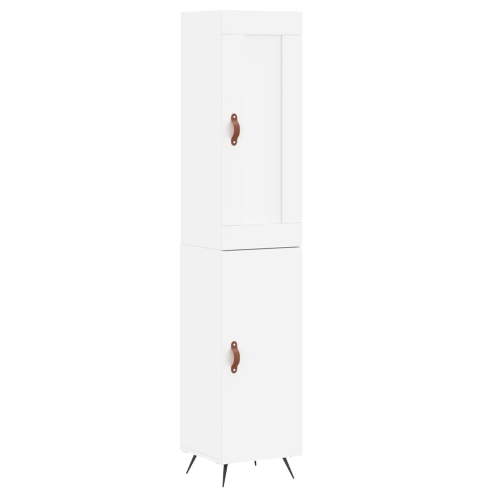 vidaXL Ντουλάπι Λευκό 34,5 x 34 x 180 εκ. από Επεξεργασμένο Ξύλο