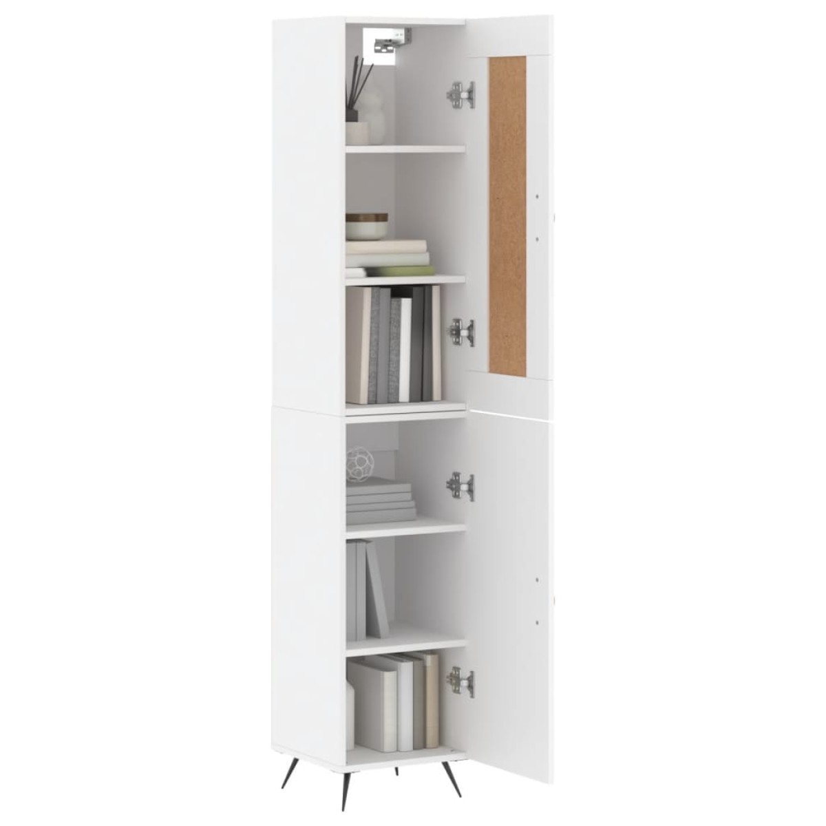 vidaXL Ντουλάπι Λευκός 34,5 x 34 x 180 εκ. από Επεξεργασμένο Ξύλο