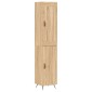 vidaXL Μπουφές Sonoma δρυς 34,5 x 34 x 180 εκ. από Επεξεργασμένο Ξύλο
