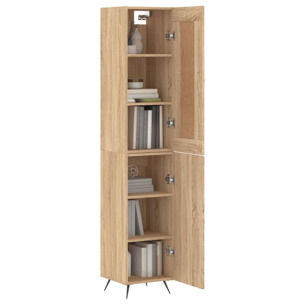 vidaXL Μπουφές Sonoma δρυς 34,5 x 34 x 180 εκ. από Επεξεργασμένο Ξύλο