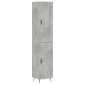 vidaXL Ντουλάπι Γκρι Σκυροδέματος 34,5x34x180 εκ. Επεξεργασμένο Ξύλο