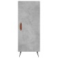 vidaXL Ντουλάπι Γκρι Σκυροδέματος 34,5x34x180 εκ. Επεξεργασμένο Ξύλο