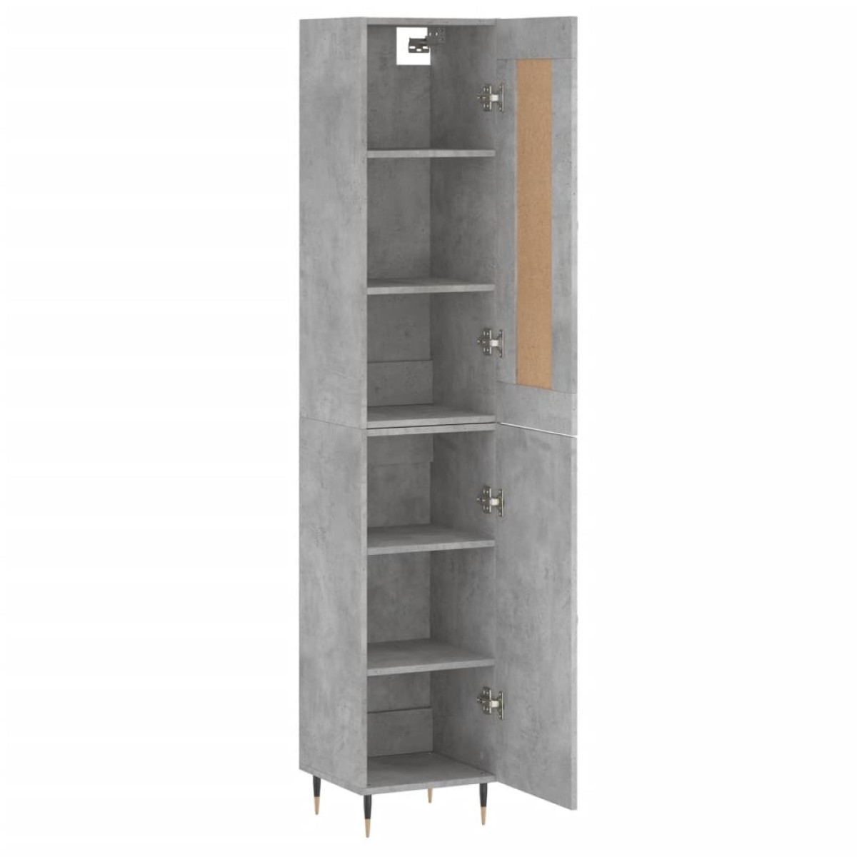 vidaXL Ντουλάπι Γκρι Σκυροδέματος 34,5x34x180 εκ. Επεξεργασμένο Ξύλο