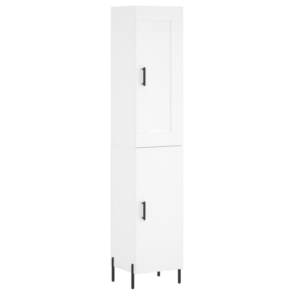 vidaXL Ντουλάπι Λευκός 34,5 x 34 x 180 εκ. από Επεξεργασμένο Ξύλο