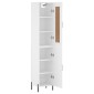 vidaXL Ντουλάπι Λευκός 34,5 x 34 x 180 εκ. από Επεξεργασμένο Ξύλο