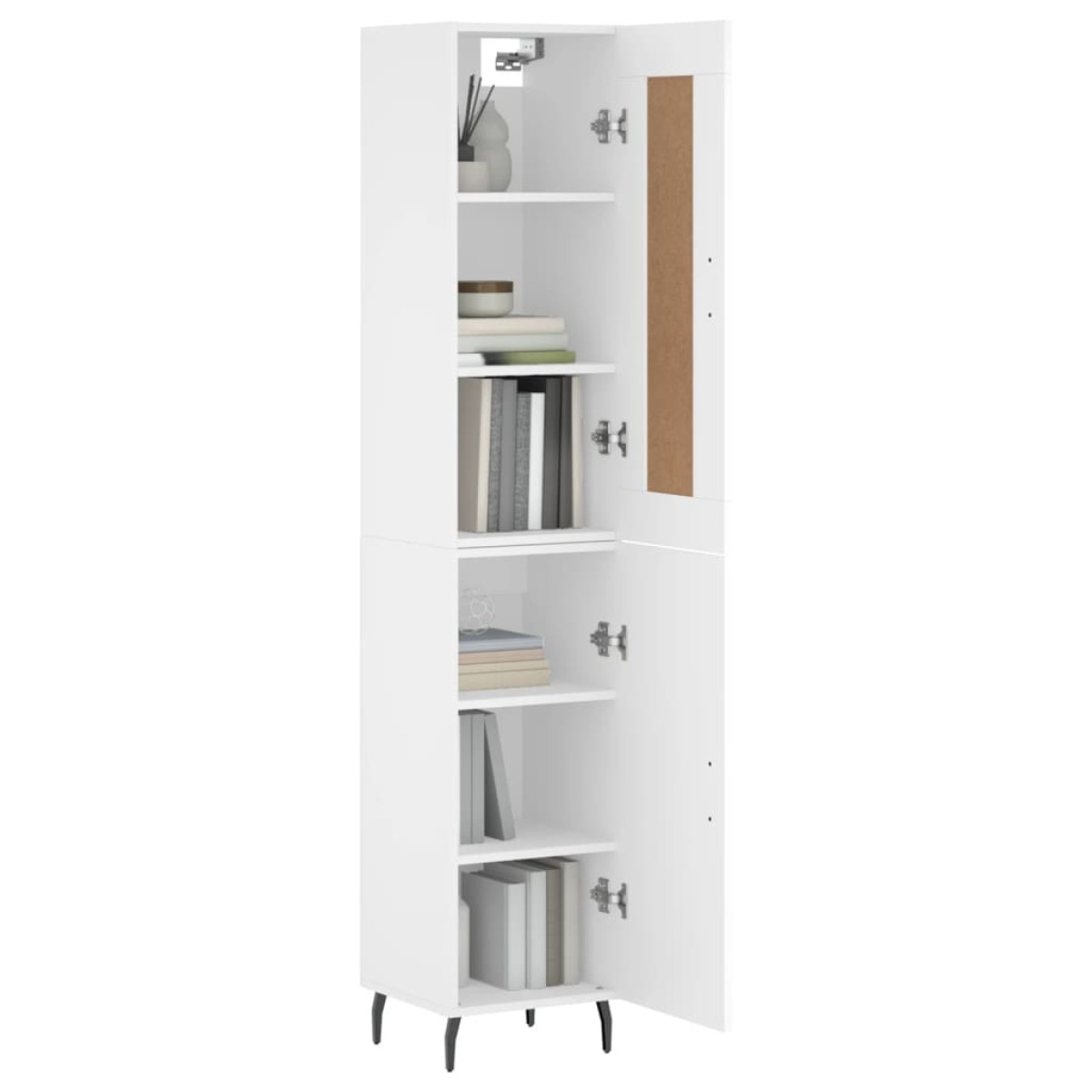 vidaXL Ντουλάπι Λευκός 34,5 x 34 x 180 εκ. από Επεξεργασμένο Ξύλο