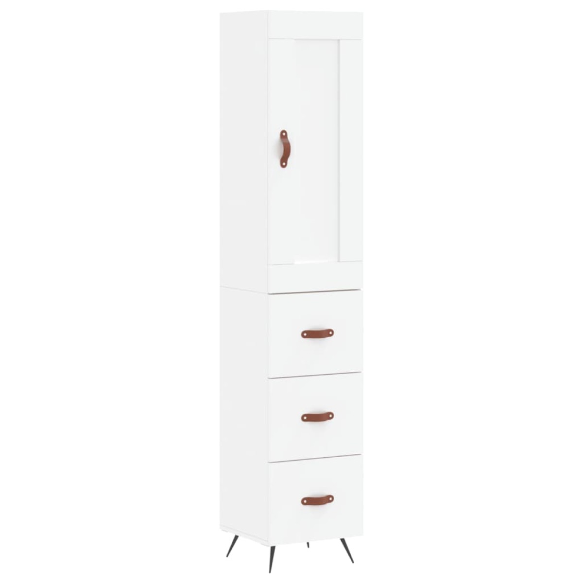 vidaXL Ντουλάπι Λευκός 34,5 x 34 x 180 εκ. από Επεξεργασμένο Ξύλο