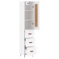 vidaXL Ντουλάπι Λευκός 34,5 x 34 x 180 εκ. από Επεξεργασμένο Ξύλο