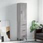 vidaXL Μπουφές Sonoma Γκρι 34,5 x 34 x 180 εκ. από Επεξεργασμένο Ξύλο