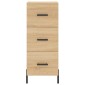 vidaXL Μπουφές Sonoma δρυς 34,5 x 34 x 180 εκ. από Επεξεργασμένο Ξύλο