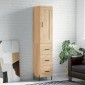 vidaXL Μπουφές Sonoma δρυς 34,5 x 34 x 180 εκ. από Επεξεργασμένο Ξύλο