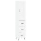 vidaXL Ντουλάπι Λευκός 34,5 x 34 x 180 εκ. από Επεξεργασμένο Ξύλο