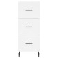 vidaXL Ντουλάπι Λευκός 34,5 x 34 x 180 εκ. από Επεξεργασμένο Ξύλο