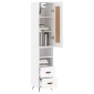 vidaXL Ντουλάπι Λευκός 34,5 x 34 x 180 εκ. από Επεξεργασμένο Ξύλο