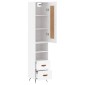 vidaXL Ντουλάπι Λευκός 34,5 x 34 x 180 εκ. από Επεξεργασμένο Ξύλο