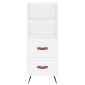 vidaXL Ντουλάπι Λευκός 34,5 x 34 x 180 εκ. από Επεξεργασμένο Ξύλο