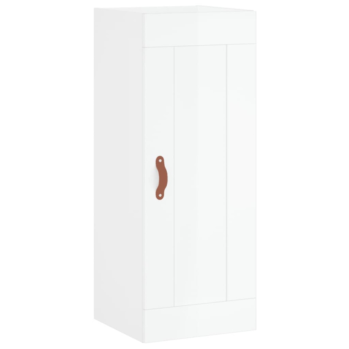 vidaXL Ντουλάπι Γυαλ. Λευκό 34,5 x 34 x 180 εκ. από Επεξεργασμένο Ξύλο