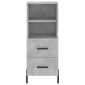 vidaXL Ντουλάπι Γκρι Σκυροδέματος 34,5x34x180 εκ. Επεξεργασμένο Ξύλο