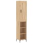 vidaXL Μπουφές Sonoma δρυς 34,5 x 34 x 180 εκ. από Επεξεργασμένο Ξύλο