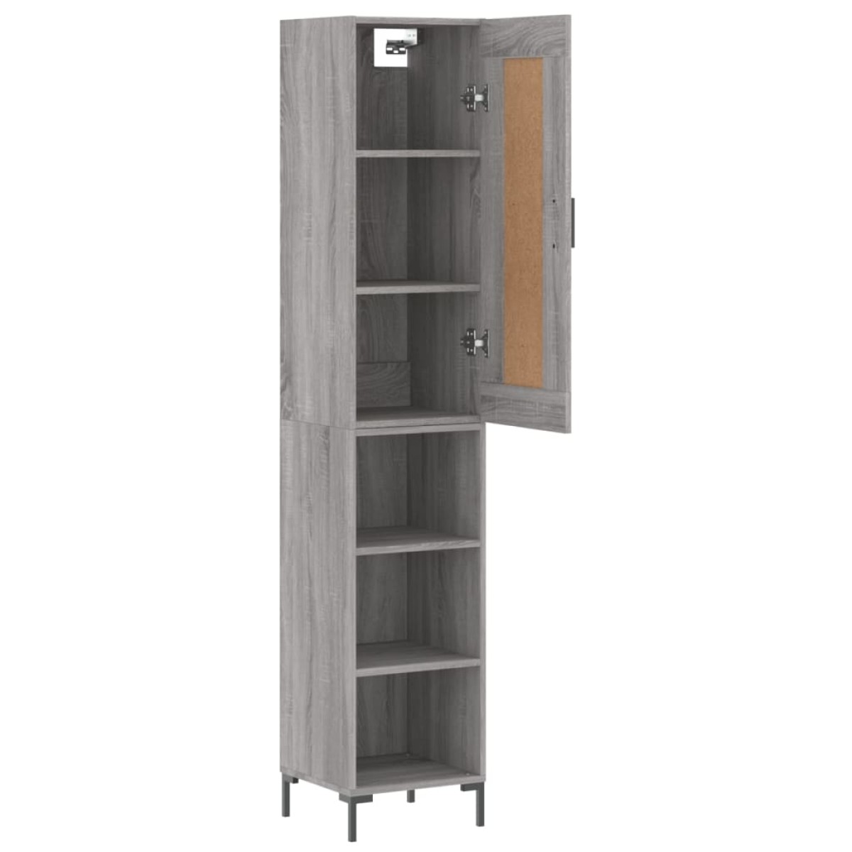vidaXL Μπουφές Sonoma Γκρι 34,5 x 34 x 180 εκ. από Επεξεργασμένο Ξύλο