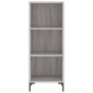 vidaXL Μπουφές Sonoma Γκρι 34,5 x 34 x 180 εκ. από Επεξεργασμένο Ξύλο