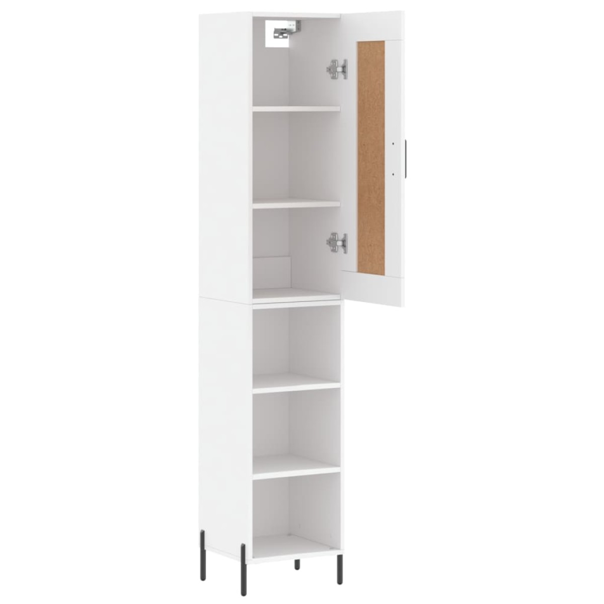 vidaXL Ντουλάπι Λευκός 34,5 x 34 x 180 εκ. από Επεξεργασμένο Ξύλο
