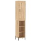 vidaXL Μπουφές Sonoma δρυς 34,5 x 34 x 180 εκ. από Επεξεργασμένο Ξύλο