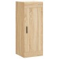 vidaXL Μπουφές Sonoma δρυς 34,5 x 34 x 180 εκ. από Επεξεργασμένο Ξύλο