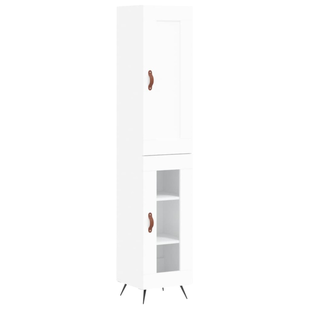 vidaXL Ντουλάπι Λευκός 34,5 x 34 x 180 εκ. από Επεξεργασμένο Ξύλο