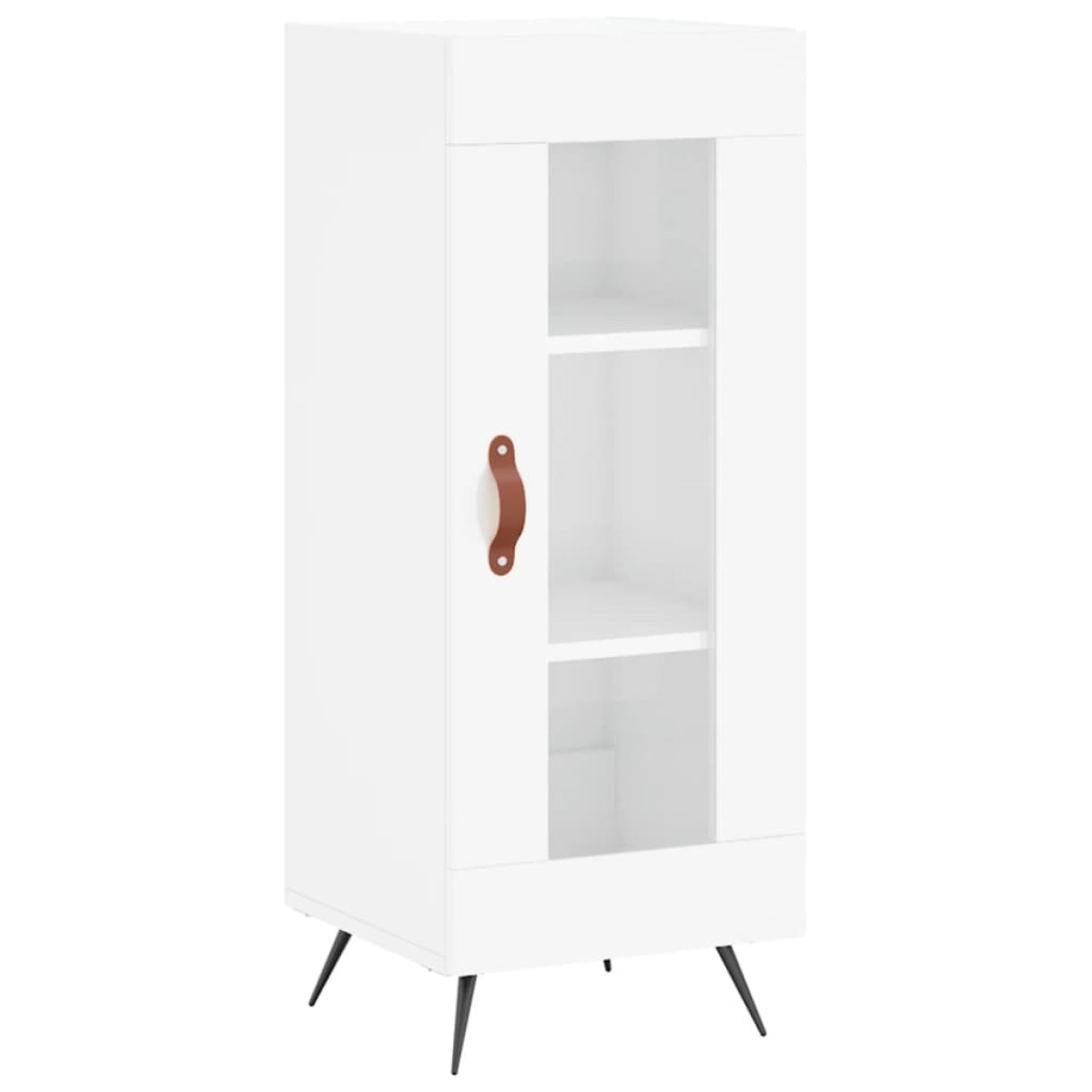 vidaXL Ντουλάπι Γυαλ. Λευκό 34,5 x 34 x 180 εκ. από Επεξεργασμένο Ξύλο