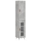 vidaXL Ντουλάπι Γκρι Σκυροδέματος 34,5x34x180 εκ. Επεξεργασμένο Ξύλο
