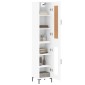 vidaXL Ντουλάπι Λευκός 34,5 x 34 x 180 εκ. από Επεξεργασμένο Ξύλο