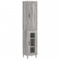 vidaXL Μπουφές Sonoma Γκρι 34,5 x 34 x 180 εκ. από Επεξεργασμένο Ξύλο