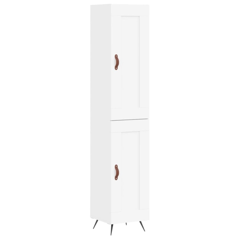 vidaXL Ντουλάπι Λευκό 34,5 x 34 x 180 εκ. από Επεξεργασμένο Ξύλο