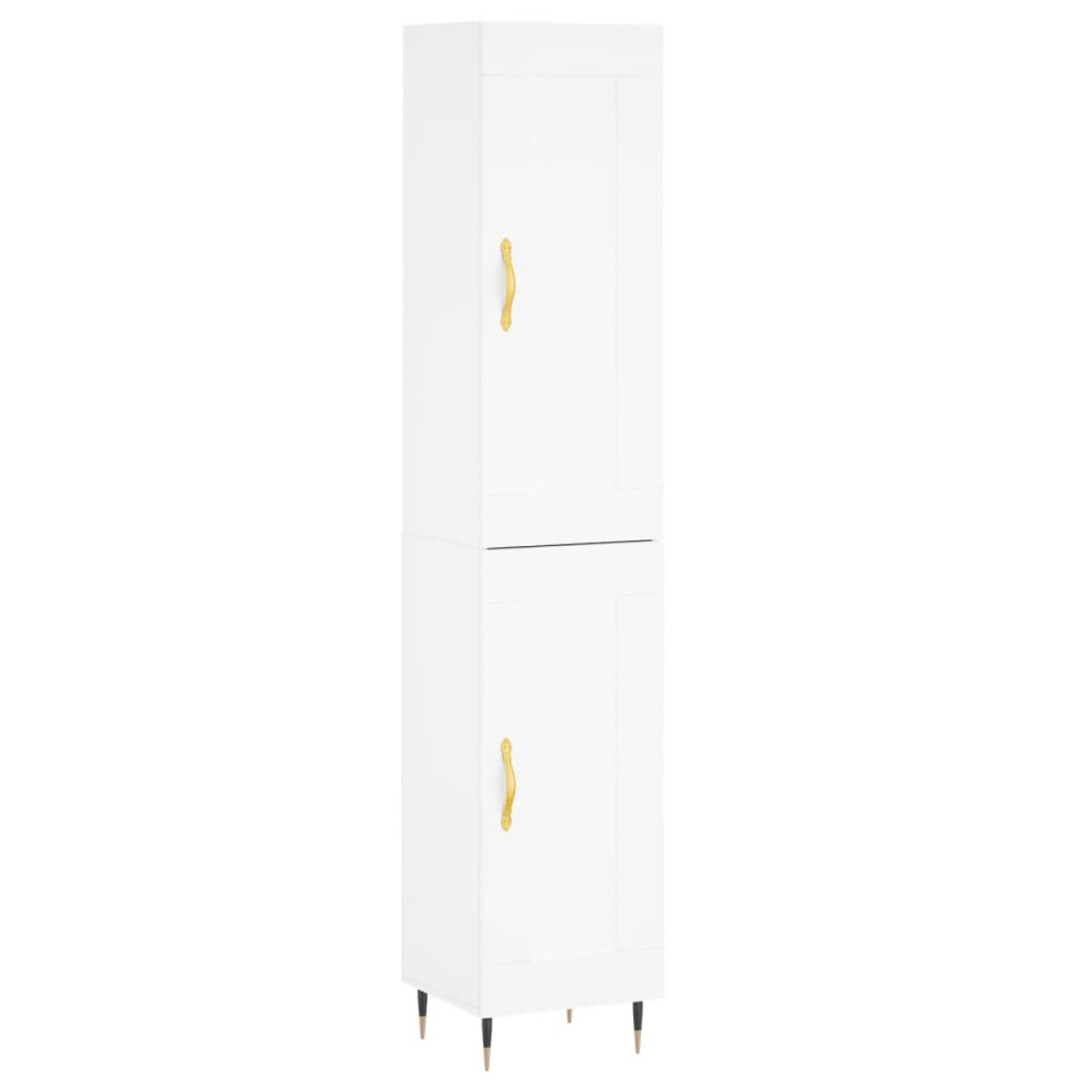 vidaXL Ντουλάπι Λευκός 34,5 x 34 x 180 εκ. από Επεξεργασμένο Ξύλο