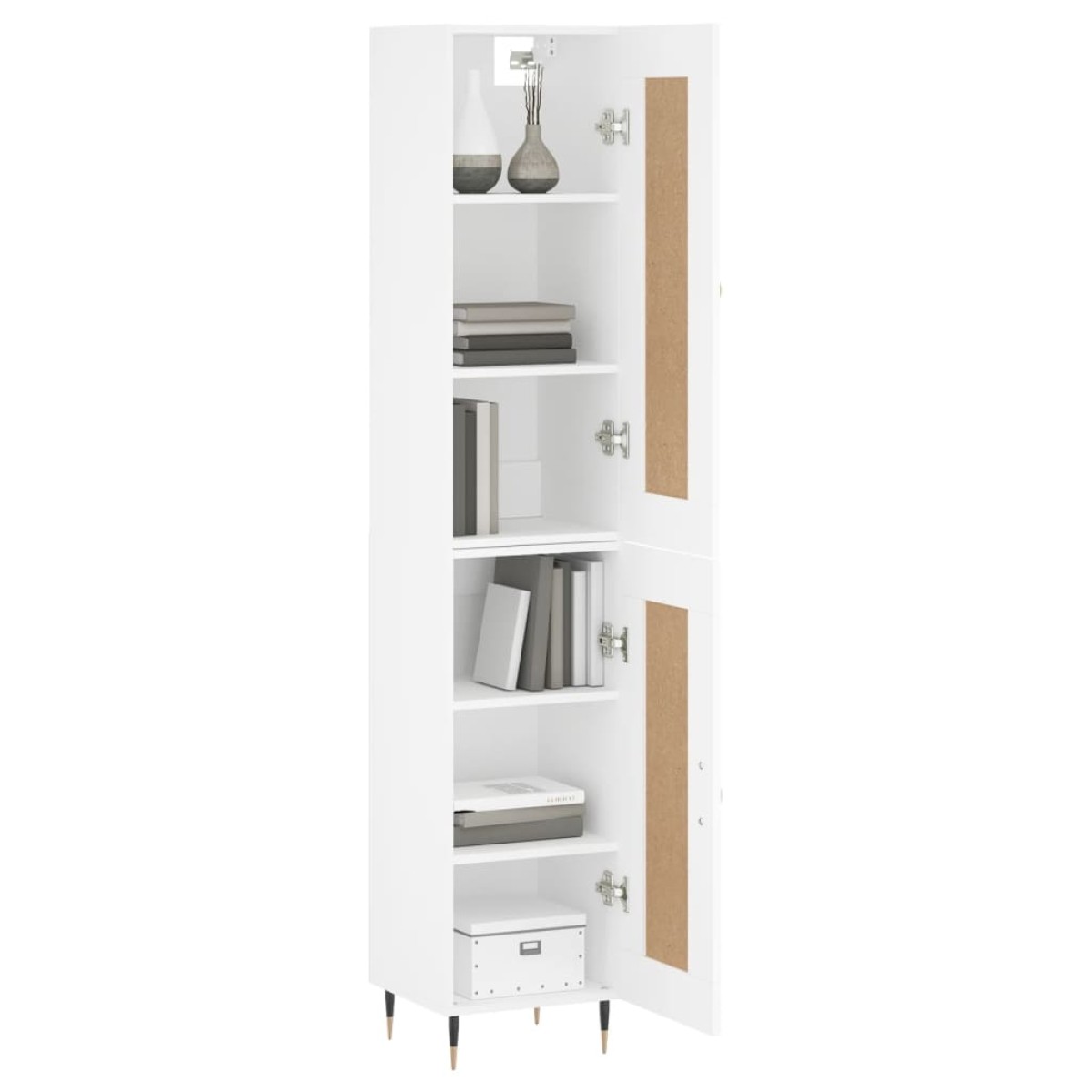 vidaXL Ντουλάπι Λευκός 34,5 x 34 x 180 εκ. από Επεξεργασμένο Ξύλο