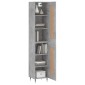 vidaXL Ντουλάπι Γκρι Σκυροδέματος 34,5x34x180 εκ. Επεξεργασμένο Ξύλο