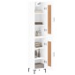 vidaXL Ντουλάπι Λευκός 34,5 x 34 x 180 εκ. από Επεξεργασμένο Ξύλο