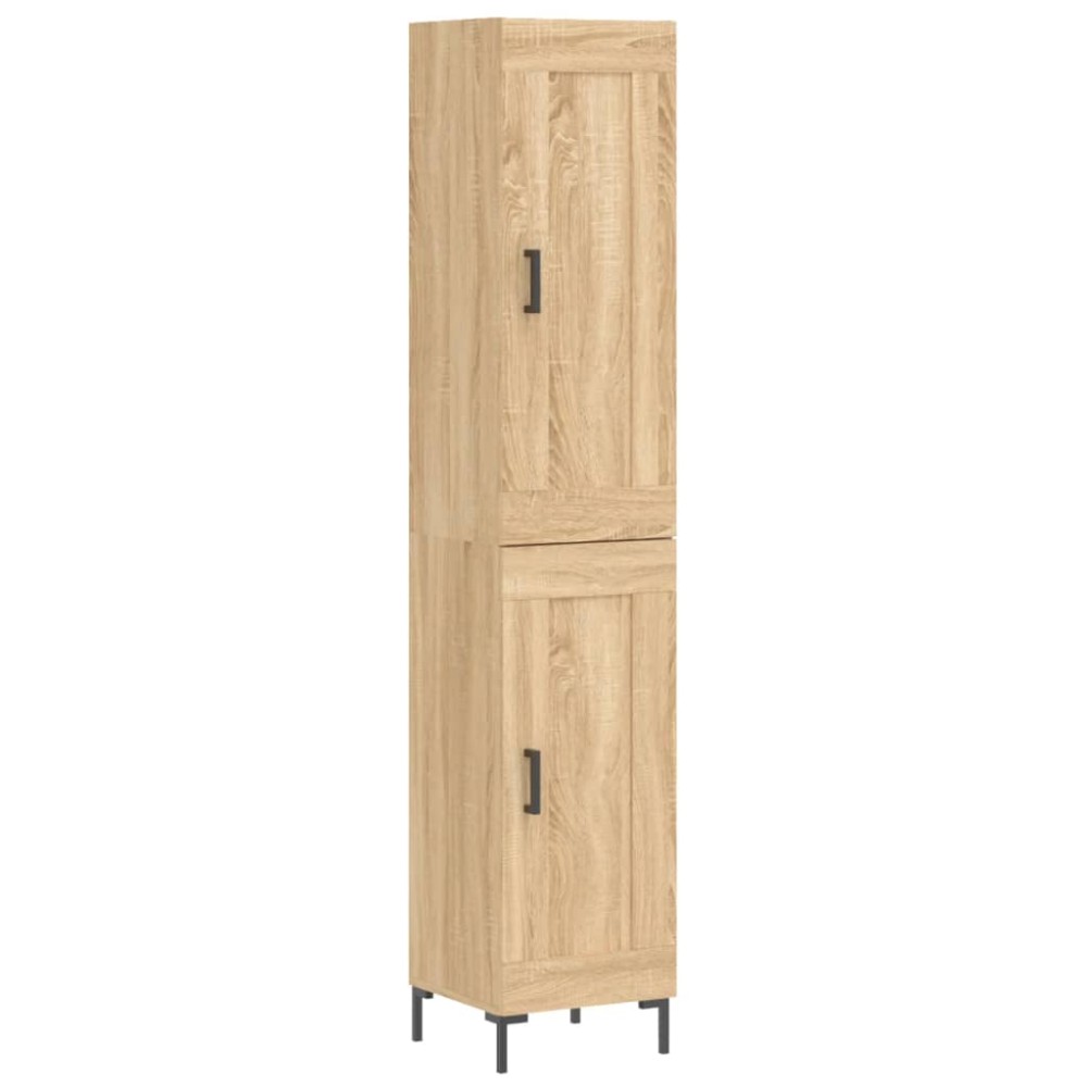 vidaXL Μπουφές Sonoma δρυς 34,5 x 34 x 180 εκ. από Επεξεργασμένο Ξύλο